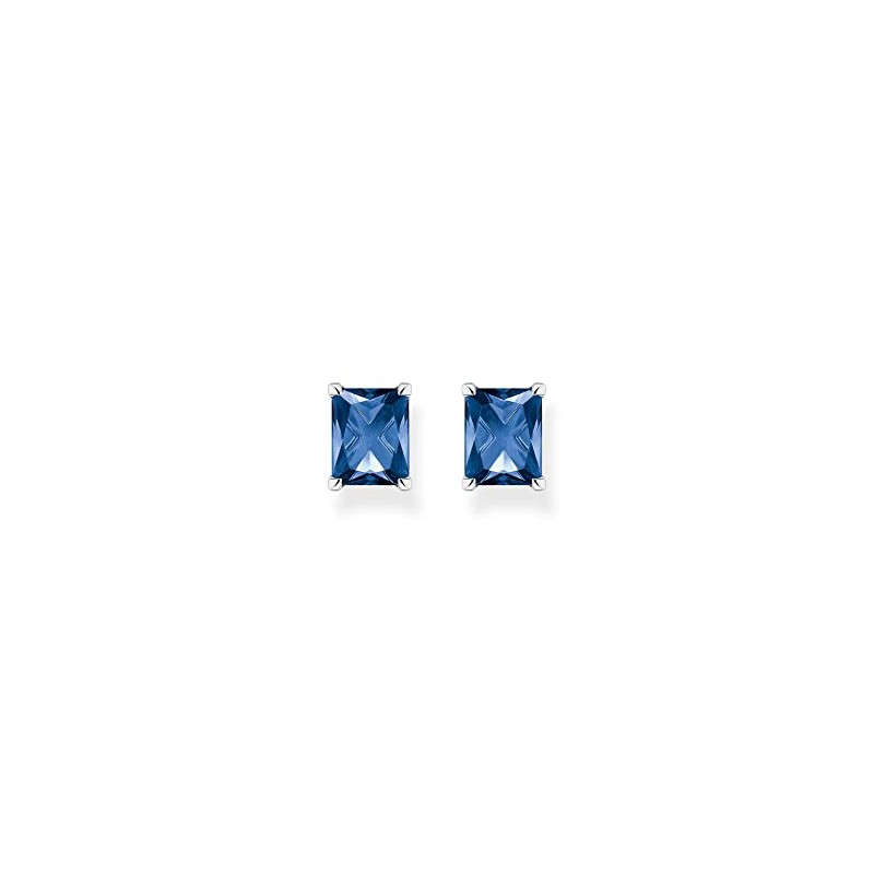 THOMAS SABO Women Ear studs blue stone silver 925 Sterling