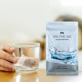 CUXFLS Portable Alkaline Water Filter Pouch for Your Bottle, Cup, Alkaline Water Filter System for Clean, High PH Water Alkalizer for Pure Drinking Water, Naturally Increases PH Levels （3 Pack)