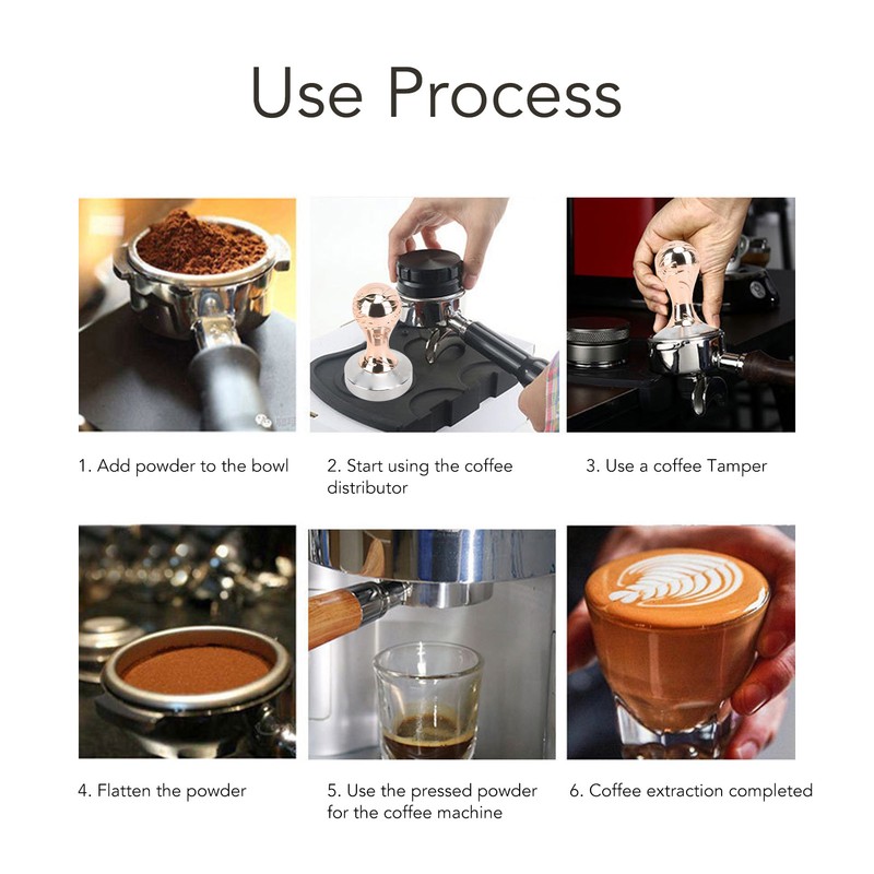 Coffee Tamper 58mm Handle Stainless Steel Ergonomic Coffee Press Tamper