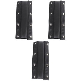 Angoily 2pcs Leather Headband Cushion Replacement Cover Headphones Easy to Install Scratch Black