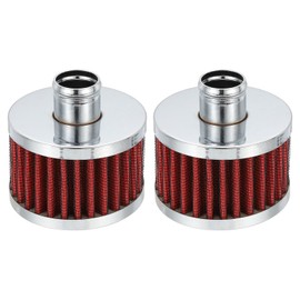 PATIKIL 22 mm Air Filter,2 Pcs Motor Cone Cold Clean Air Intake Filter, Vent Breather Valve Cover Breather Filter for Motorcycle Car Red