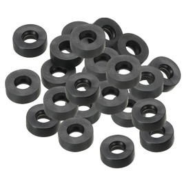 PATIKIL M3 Rubber Flat Washer, 24 Pack 3mm ID 8mm OD 3mm Thick Sealing Spacer Gasket Ring for Faucet Pipe Water Hose Fastener Bolt, Black