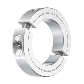 sourcing map Double Split Clamp-On Shaft Collar for 1-3/4" Shaft, Two-Piece Clamping Collar 2-3/4" OD, 11/16" Thickness, Aluminum Alloy Set Screw Split Collar Clamp