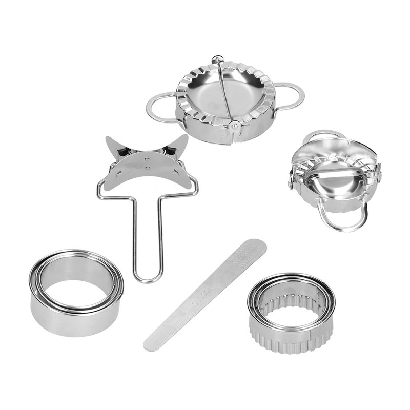 10PCS Stainless Steel Dumpling Maker Dumpling Mold Set and Cutter