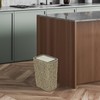Trongee Boho Trash Can with Lid,3 Gallon Small Rattan Trash