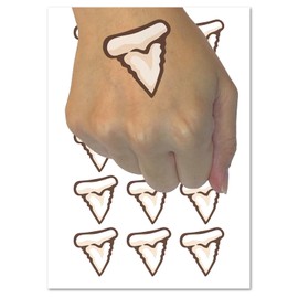 Shark Tooth Fang Temporary Tattoo Water Resistant Fake Body Art Set Collection - 15 2" Tattoos (1 Sheet)