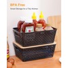 Storage Bins with Lids 6 Packs, Plastic Storage Bins with