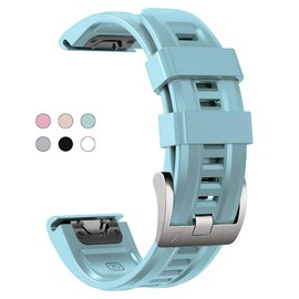 20mm Watch Band for Garmin Fenix 7S 6S 5S, Soft Silicone Band Bracelet Wristband Quick Fit for Garmin Women Smart Watch (Blue)
