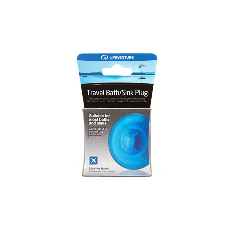 Lifeventure - Travel Sink and Bath Plug, Colour Blue