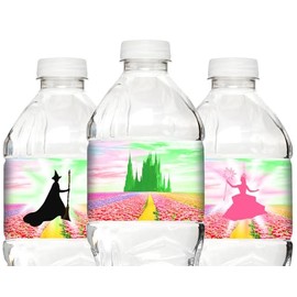 Wicked Wizard Party Waterproof Bottle Labels - 20 Bottle Labels - Wicked Party Decorations - Oz Supplies - Bot