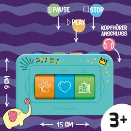Clementoni Storyteller, 59202, Interactive Audio Entertainment, for Children Aged 3+, Exciting Good Night Stories, Individual Favourite Stories