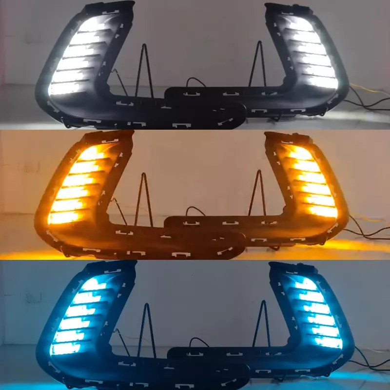 WenQi For 2016-2018 Hyundai Elantra LED DRL Turn Signal Night
