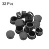 sourcing map 32PCS 18mm(11/16") Black Plastic Hole Plugs, Flush Type