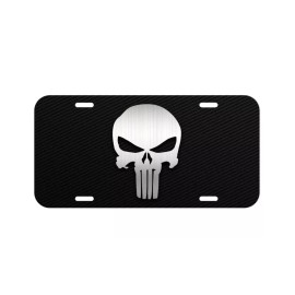 BLVD The Punisher USA US Carbon Fiber Vehicle License Plate Front Auto Tag NEW