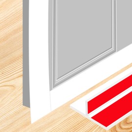 ToLanbbt T-Shaped Door Draft Stopper 1.97 in x 10 FT Silicone Weather Stripping Door Seal Double-Sided Adhesive Draft Seal Tape for Doors Windows and Shower Glass Gaps, Side, Frame, White