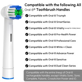 Replacement Toothbrush Heads Compatible with Oral-B Braun, 8 Pcs Precision Clean Electric Toothbrush Heads Refill