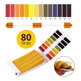 Vmingo - Tira Papel Medidior Ph 80tira Medir Agua Suelo Reactiva Ph 1-14 Lab