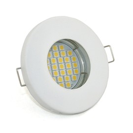 LED Bathroom Recessed Spotlight Set 230 V IP65 Colour Matte White Includes GU10 5 Watt LED 3000 Kelvin Warm White 430 Lumen Bulb Replaceable