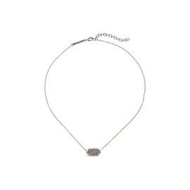 Kendra Scott Elisa womens Pendant Necklace Rhodium/Platinum Drusy One Size