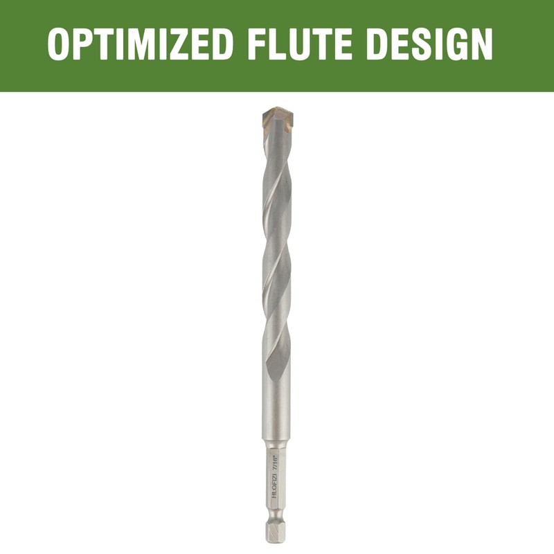 HLOFIZI 7/16'' x 6'' Long Masonry Drill Bits 7/16 inch