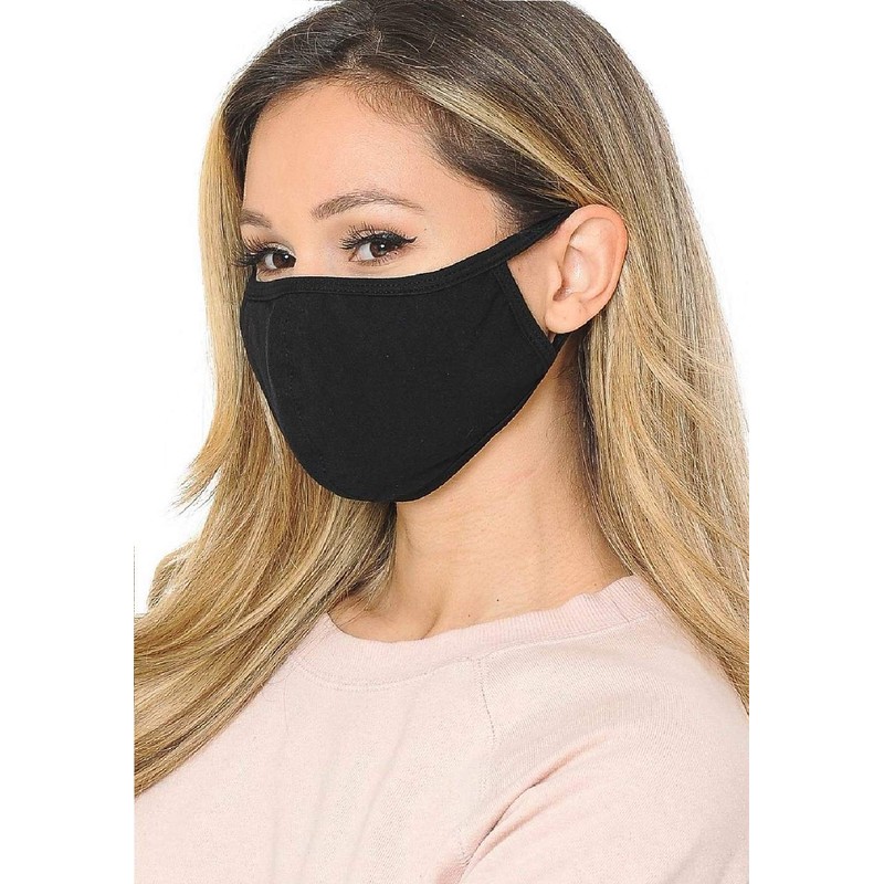 Komonee Cotton Washable Reusable Black Face Mask Dustproof Cloth Mouth