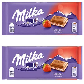Milka Strawberry Yogurt Chocolate, 2 x 100 g