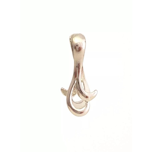 Glass Designs by DQ Antique Silver Large (Qty 5-15) Curvy