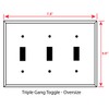 Art Plates - Triple Gang Toggle Oversize Switch/Over Size Wall