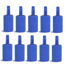 AQUARIUM PLÜDERHAUSEN 10x Aquarium Ceramic Air Stone, Fine Pearl, Aerator Stone, Diameter 15 x 25 mm, Air Stone