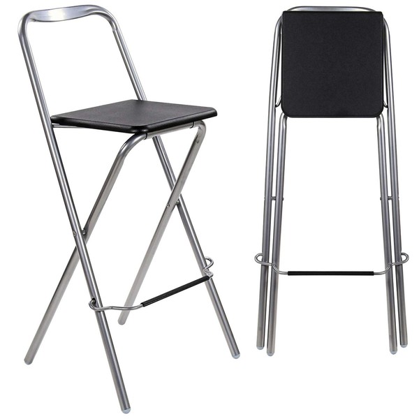 Taylor & Brown Folding Bar Stool Chair Wooden Effect Breakfast