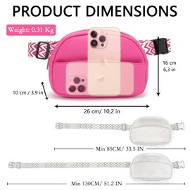 Vezluax Bum Bag Women's Shoulder Bag Stylish Crossbody Fanny Pack Women Hip Bag Waist Bag Vegan Leather Gifts for Women with Shoulder Strap, Crimson