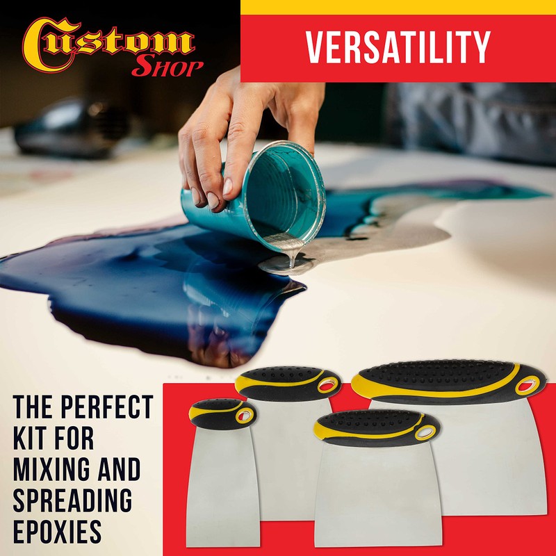 Custom Shop 4-Piece Carbon Spring Steel Body Filler Spreaders &