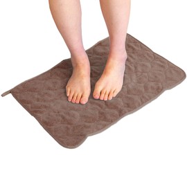 OKA Foot Wipe Mat for Bathing, Approx. 15.7 x 23.6 inches (40 x 60 cm), Brown (Microfiber)
