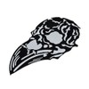 Norse Raven Skull Viking Lasercut Patch Morale [Black White]