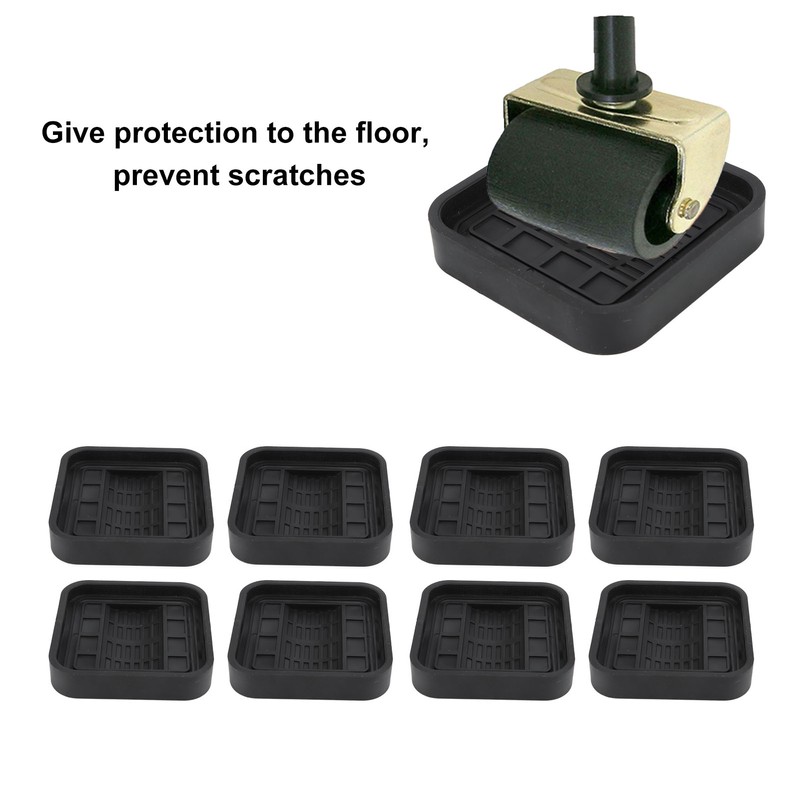 8pcs Wheel Stoppers Rubber Universal Scratch Proof Bed Sofa Caster