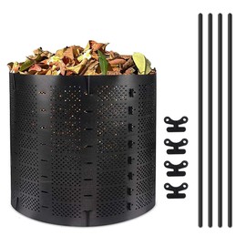 YUEWO 220 Gallon Compost Bin Outdoor Expandable Outdoor Composter for Leaves, Grass, Coffee Grounds, Kitchen Waste, Trees and Dead Shrubs