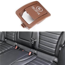 Cakievro for Mercedes W205 Car Rear Child ISOFIX Switch Seat Safety Cover for Benz C Class W205 C300 C350 C200 C180 2015-2021 2059200513 (Brown)