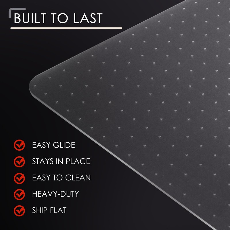 Kuyal Office Chair Mat for Carpet, 32x55 Clear Heavy Duty