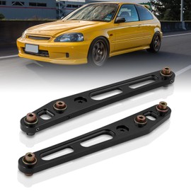 AJP Distributors JDM Rear Lower Suspension Billet Aluminum Steel Lower Control Arms LCA Kit Pair Bushings Set Compatible/Replacement For Civic EK EM LX DX EX SI 1996 1997 1998 1999 2000 96 97 98 99 00