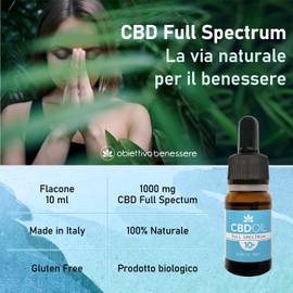 Mister Canapa, Wellness Objective Oil, 10% Natural Extract, Dropper Bottle, 10 ml