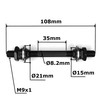 cyclingcolors Front Wheel Axle Bicycle 9 x 108 mm Hollow