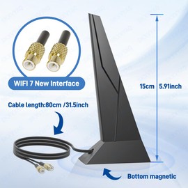 WiFi 7 Gaming Motherboard Antenna for MSI MAG X870 Tomahawk，X870E Carbon，X870E Edge,MPG Z890 Edge，Z890 Tomahawk，PRO Z890-A,PRO B850-P，B860M-A WiFi 6E Wi Fi 7 Antennas PC Desktop Computer