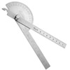 YUXIANLB Protractor Angle Finder Ruler Stainless Steel Adjustable Finder Round