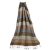 Rotfuchs Woven Scarf Checked Fashionable Brown Beige 100% Polyester R-139,