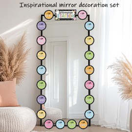 Composition Notebook Affirmation Station Bulletin Board Set Positive Bulletin Board for Classroom Growth Mindset Decoration Inspirational Motivational Accent Cutout for Home School Teacher Wall Supply