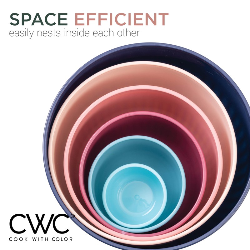 COOK WITH COLOR Prep Bowls with Lids- Wide and Deep