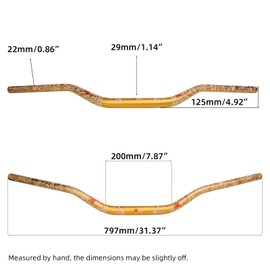 PRO CAKEN Universal 7/8" 22mm Handle Bar for CRF KLX KX LTR TRX SX SXF EXC XCW Motocross Pit Dirt Bike Scooter ATV Quad Bike Grizzly Hawk 250 Bicycles Gold