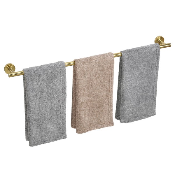 Brushed Gold Towel Bar, 30 Inch Towel Racks for Bathroom