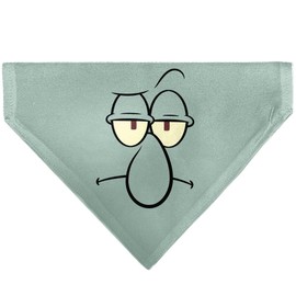 Spongebob Squarepants Pet Bandana Spongebob Squarepants Squidward Character Close Up Blue Slip On Collar Bandana Only