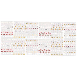 Healeved 12sheets Cute Bunny Nail Art Stickers Decals for Nail Designs for Easter Manicure